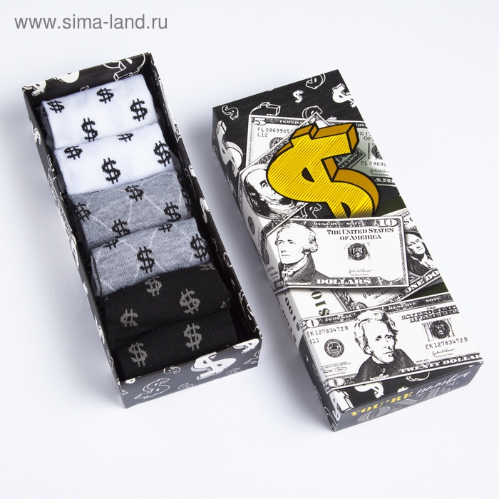 Набор мужских носков KAFTAN Набор мужских носков KAFTAN "Number one" 6 пар, р-р 39-41 (25-28 см)