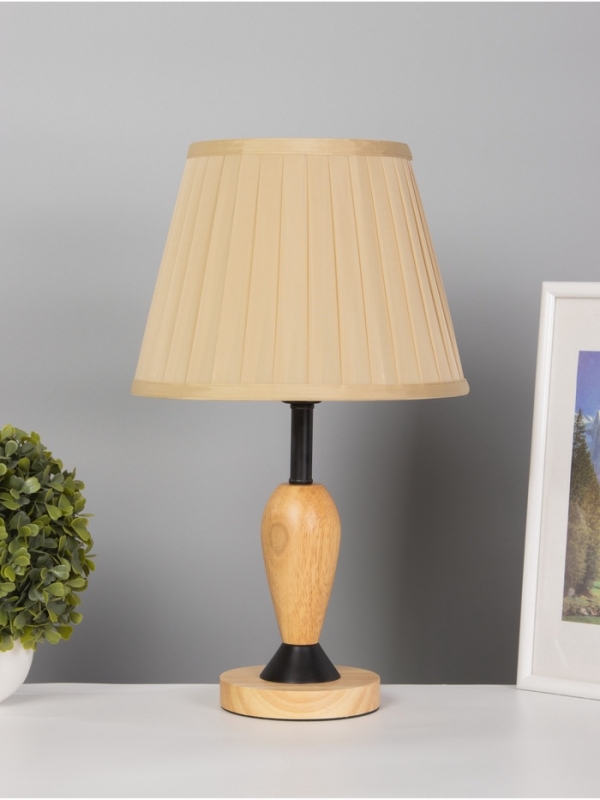 Лампа настольная BayerLux ЭКО "Нина" 1х40Вт Е27 коричневый/черный 27х27х42см