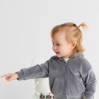 Толстовка Крошка Я Plushy, р. 80-86, серый Толстовка Крошка Я Plushy, р. 80-86, серый