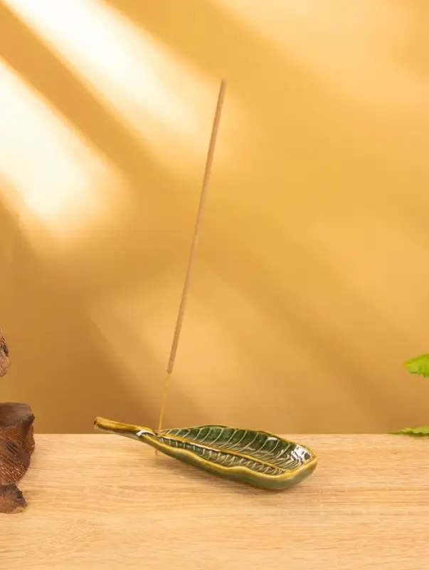 Подставка под благовония "Дендрарий" керамика, цв. зелёно-коричневый, 14х4х1 см