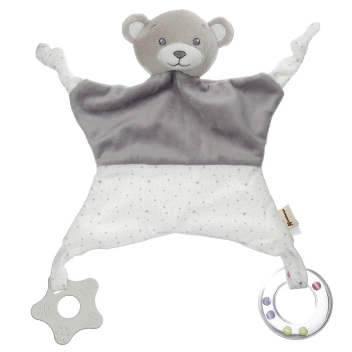 Комфортер - игрушка &laquo;Серый мишка&raquo;, погремушка, прорезыватель, цвет серый, Крошка Я