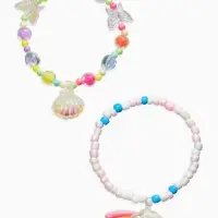 Браслет детский &laquo;Выбражулька&raquo;, 2 шт. набор, жемчужина желаний, цветной