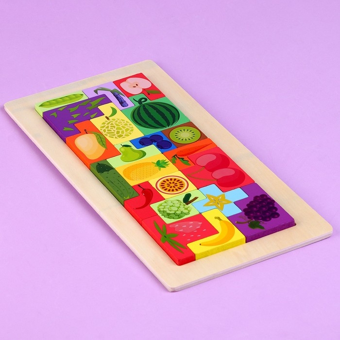 Пазл-тетрис &laquo;Фрукты&raquo;, 30 &times; 15 &times; 1 см