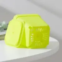 Горшок для цветов с поддоном, 7&times;7&times;7.5 см, 200 мл, пластиковый, МИКС