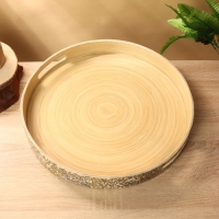 Поднос 40х40х5 см, бамбук