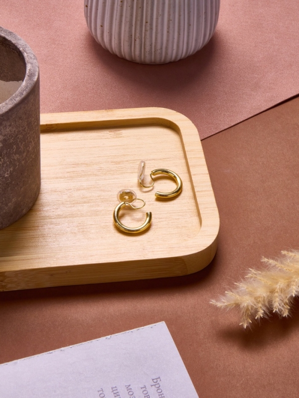 Клипсы &laquo;Тренд&raquo; кольцо, цвет золото