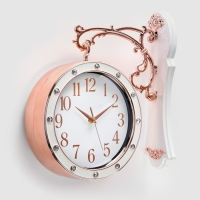 Часы настенные двусторонние, на подвесе, плавный ход, 36 х 32 см, d-25 см, циферблат 19 см Часы настенные двусторонние, на подвесе, плавный ход, 36 х 32 см, d-25 см, циферблат 19 см