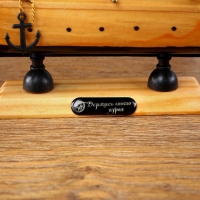 Корабль сувенирный средний «Глиндер», борт светлое дерево, паруса белые, 30х7х30 см Корабль сувенирный средний «Глиндер», борт светлое дерево, паруса белые, 30х7х30 см