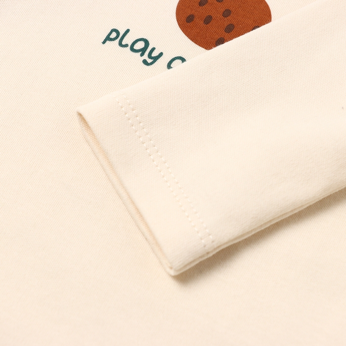 Футболка с длинным рукавом Крошка Я Oranges, рост 92-98 см, молочная