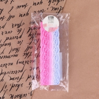 Кружево капроновое &laquo;Градиент&raquo;, 28 мм &times; 10 &plusmn; 1 м, цвет розовый/сиреневый №6