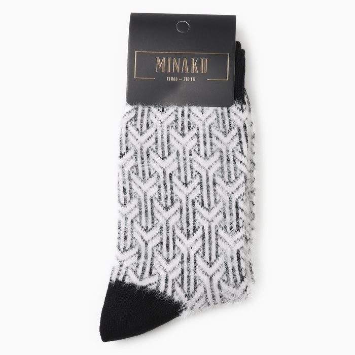 Носки женские махровые MINAKU, цвет черный, р-р 36-41