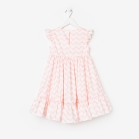 Платье для девочки KAFTAN &laquo;Зигзаг&raquo;, размер 32 (110-116), цвет белый/розовый