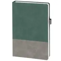 Ежедневник Horizon, недатированный, серый с зеленым