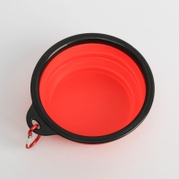 Миска силиконовая &laquo;Чем толще, тем милее&raquo;, 350 мл, красная, 12.8 х 4.5 см