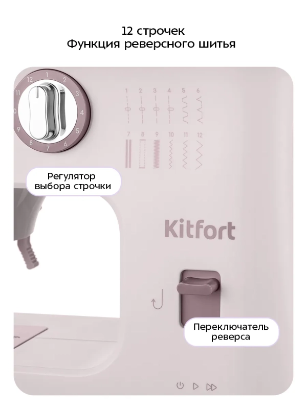 Швейная машинка электромеханическая КТ-6801 - 4.8 Вт