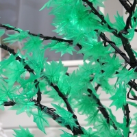 Светодиодное дерево &laquo;Зелёный клён&raquo; 1.5 м, 600 LED, постоянное свечение, 220 В, свечение белое