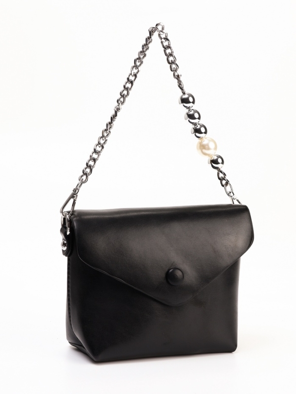 Сумка женская, 27*7*12, отд на молнии, длин ремень, черный