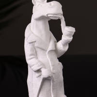 Статуэтка "Конь в пальто" 11х5 см, натуральный