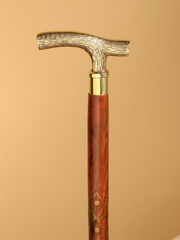 Трость "Домино" шишам, латунь 92 см