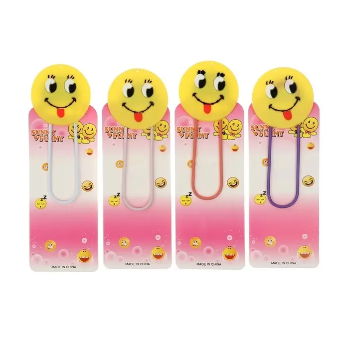Закладка-скрепка большая &laquo;Смайл&raquo;, 11 см
