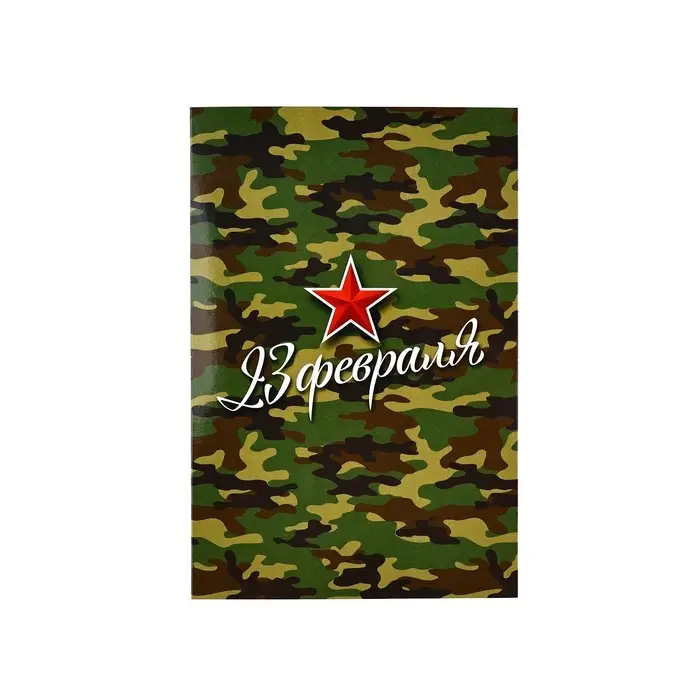 Открытка &laquo;С 23 Февраля!&raquo;, камуфляж, 12 х 18 см