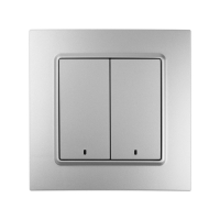 Выключатель TOT Elegant, 10 А, 2 кл., с подсветкой, скрытый, серебристый Выключатель TOT Elegant, 10 А, 2 кл., с подсветкой, скрытый, серебристый