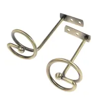 Крючок - держатель для штор на стену CAPPIO KS044, металлический, цвет бронза, 2 шт