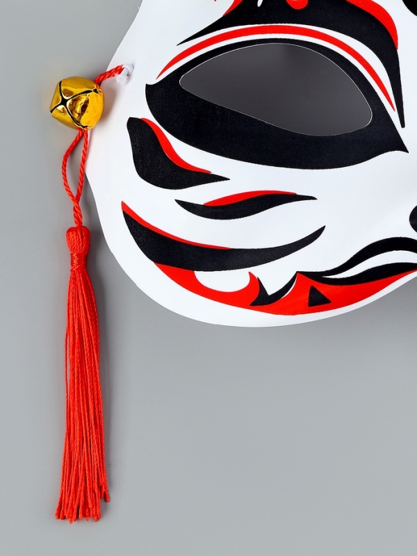 Карнавальная маска &laquo;Кицунэ&raquo;, чёрный и красный