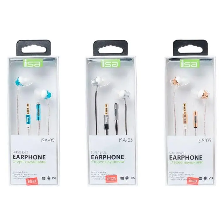 Наушники ISA-05 Кнопка ответа + микрофон ISA