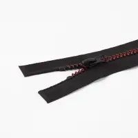 Молния &laquo;Трактор&raquo;, №5, разъёмная, замок автомат, 60 см, чёрная, бордовая