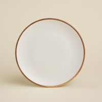 Тарелка обеденная фарфоровая SL Home &laquo;Волна в камне&raquo;, d=20,5 см, цвет белый