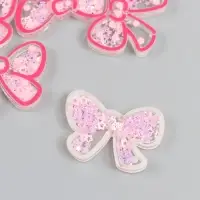 Шейкер для творчества акрил "Бант" с глиттером 0,5х4,5х3,2 см