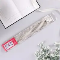 Бант-шар №3 три золотых полосы, белый