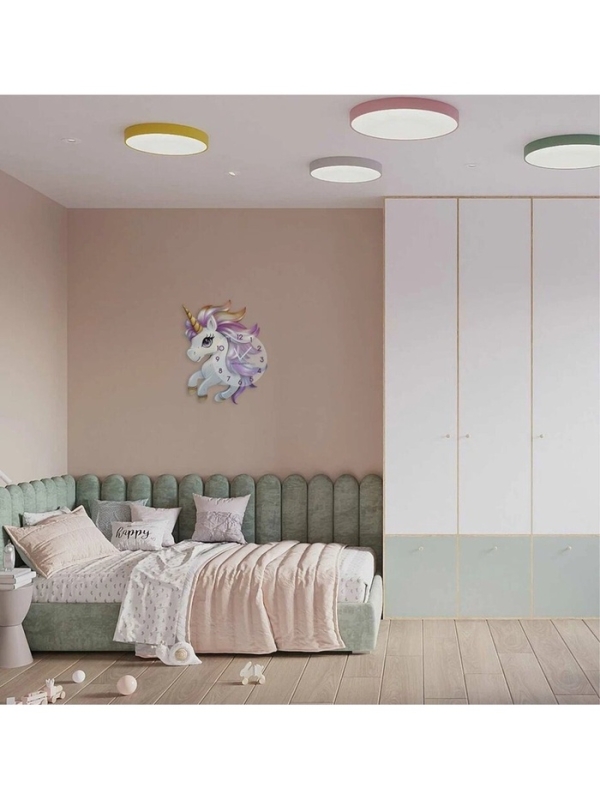 Часы настенные "Gelato", единорог, интерьерные, детские, плавный ход, d-33,5 см