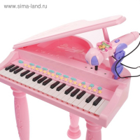 Пианино «Розовая мечта» с микрофоном и стульчиком, световые и звуковые эффекты Пианино «Розовая мечта» с микрофоном и стульчиком, световые и звуковые эффекты
