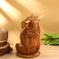 Сувенир "Бычок" дерево Джампинис 13х12х26 см