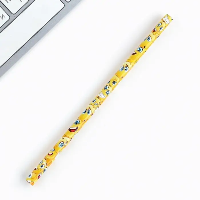 Карандаш простой чёрнографитный без ластика &laquo;Улыбочку&raquo;