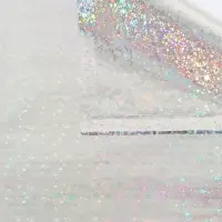 Пленка голографическая, "Звёздное небо", серебро, 70 см х 1 м