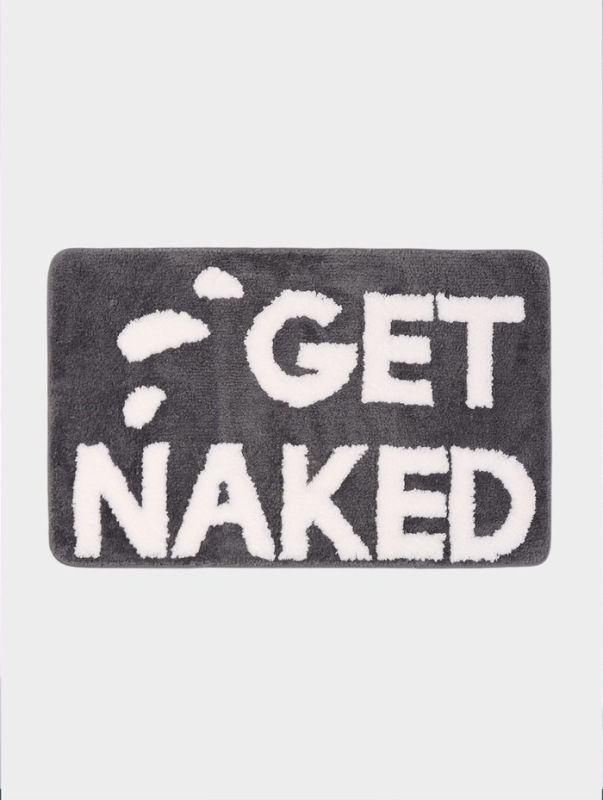 Коврик Доляна Get Naked, 50&times;80 см, микрофибра, темно-серый