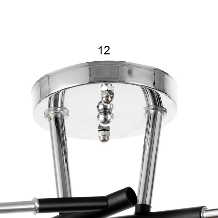 Люстра Люстра "Индис" 4хЕ27 40Вт черно-хромовый 60х60х26 см