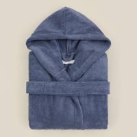 Халат махровый с капюшоном женский SL HOME: Basic "Ривьера", р-р L, 100% хл, 420 г/м2