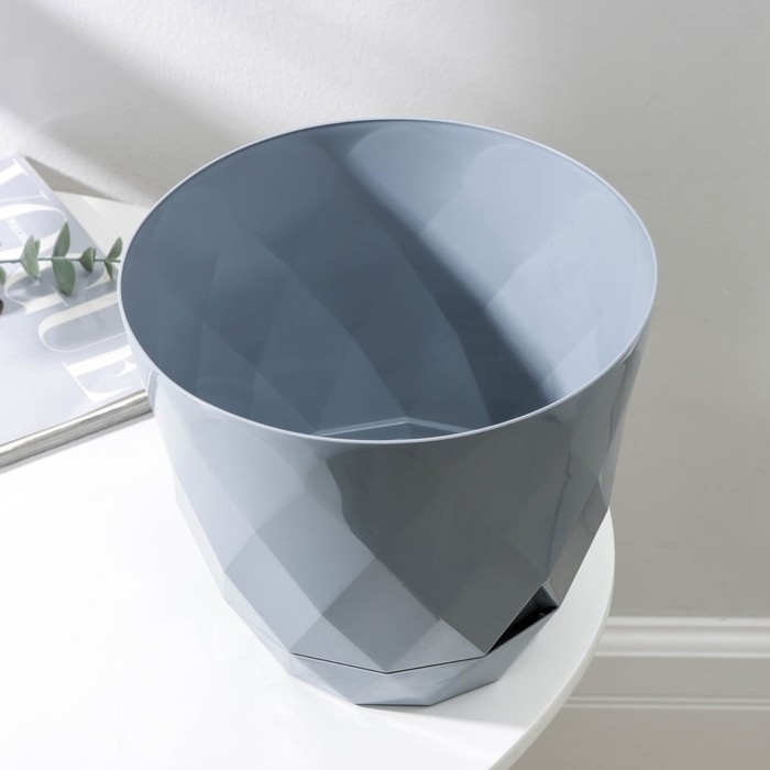 Горшок для цветов с поддоном Laurel, 4,5 л, d=22 см, h=19 см, цвет серый Горшок для цветов с поддоном Laurel, 4,5 л, d=22 см, h=19 см, цвет серый