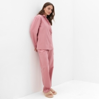 Пижама женская (рубашка и брюки) KAFTAN "Basic" р.40-42, розовый Пижама женская (рубашка и брюки) KAFTAN "Basic" р.40-42, розовый