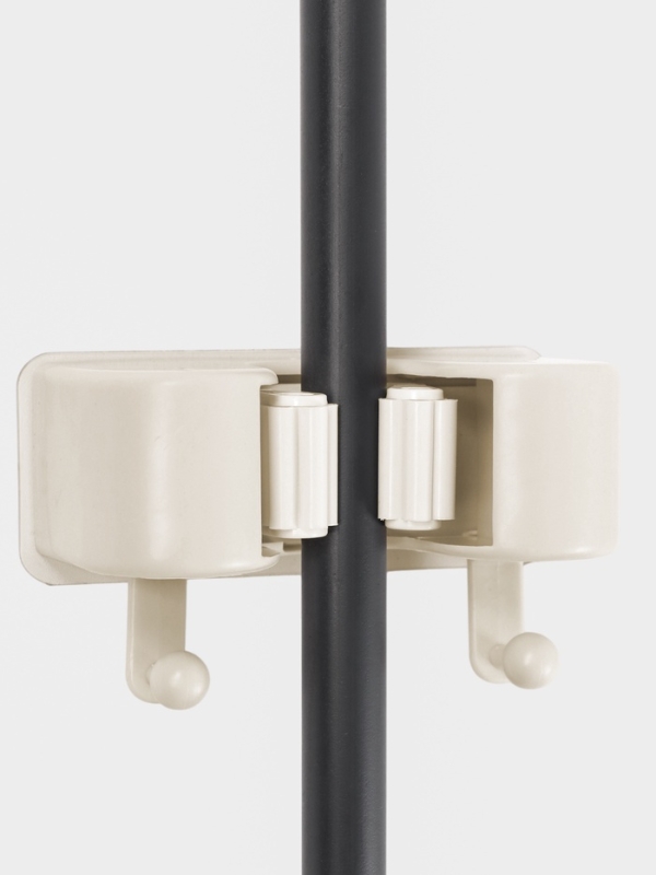 Держатель для швабр настенный самоклеящийся, 11,8х6,3х4,5