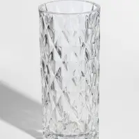 Ваза стекло настольная "Шерри" ромбы, 24,5х10,5 см, прозрачный