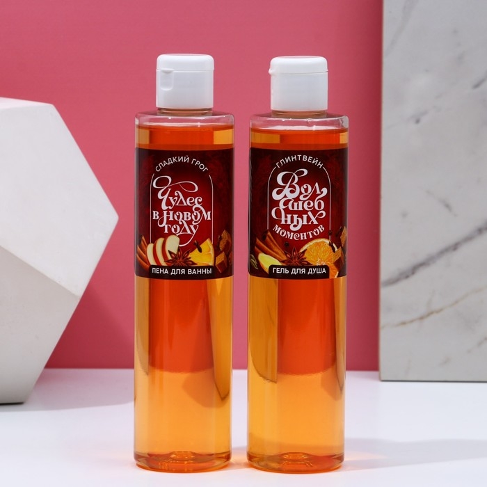 Подарочный набор &laquo;Аромат Нового Года&raquo;: гель для душа и пена для ванны, 2&times;250 мл, Чистое счастье