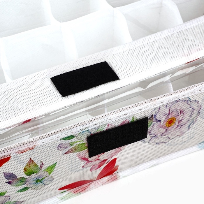 Органайзер для хранения 24 ячейки с крышкой "Бабочки", 34 х 28 х 10 см