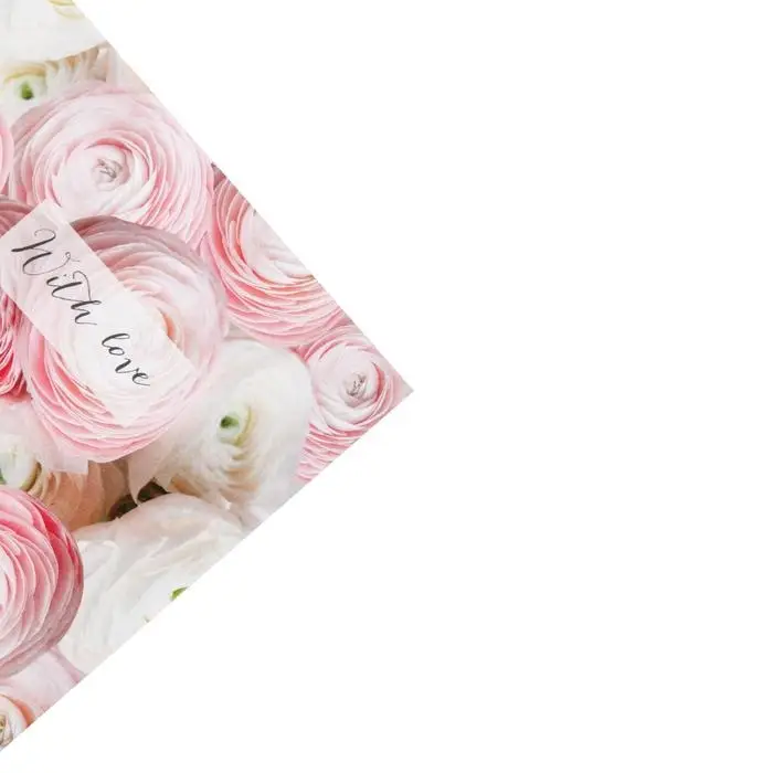 Бумага упаковочная глянцевая &laquo;Ранункулюсы&raquo;, 70 х 100 см