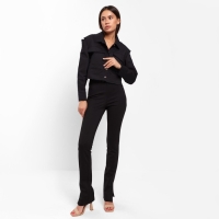 Рубашка женская укороченная с разрезами MIST: Denim р.46, черный