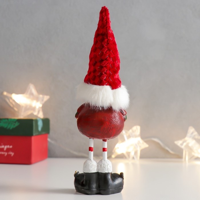 Сувенир полистоун "Дедушка на длинных ножках, красный колпак с мехом" МИКС 18х4,5х4 см